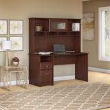 Bush Furniture Cabot 60W Computer Desk with Hutch and Drawers in Harvest Cherry
