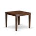 East West Furniture Dining Table Set Consists of a Square Kitchen Room Table and Parson Chairs, Mahogany (Pieces Options)