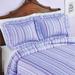 Elegant Spring Stripe Plisse Ruffled Edge Pillow Sham Set