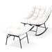 Winston Porter Crissman Outdoor Rocking Chair in White | 31.1 H x 28.7 W x 41.3 D in | Wayfair EF5969F479964C418F16A8D27DB09A87