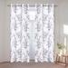 Wildon Home® Floral Curtains Light Filtering Thermal Insulated Soft for Dining Room, Leaf Grommet Curtains | Wayfair