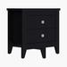 Latitude Run® Brodi Nightstand, Two Drawers, Four Legs, Superior Top Wood in Black | 24.25 H x 26.62 W x 15.74 D in | Wayfair