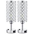 House of Hampton® Modern Black Crystal Table Lamp Set - Touch Control, Dimmable, USB Charging Ports | Wayfair 4AFB68C202AC4EB6A9D1F360BD321D68