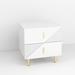 Mercer41 Aakin Nightstand Wood in White | 20.1 H x 19.31 W x 16.61 D in | Wayfair 52D64C98FB4F47D18587B288BBE587C8