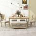 August Grove® Dining Set w/ Bench Dining Table w/ Bench Farmhouse Table & Bench Set Dining Table Set in Brown | Wayfair