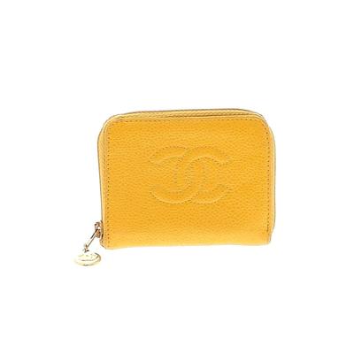 Chanel Leather Coin Purse: Yellow Clothing