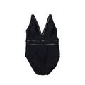 Swimsuits for all One Piece Swimsuit: Black Solid Swimwear - Women's Size 14