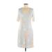 Tommy Bahama Casual Dress - Shift Scoop Neck Short sleeves: Gray Dresses - Women's Size Medium