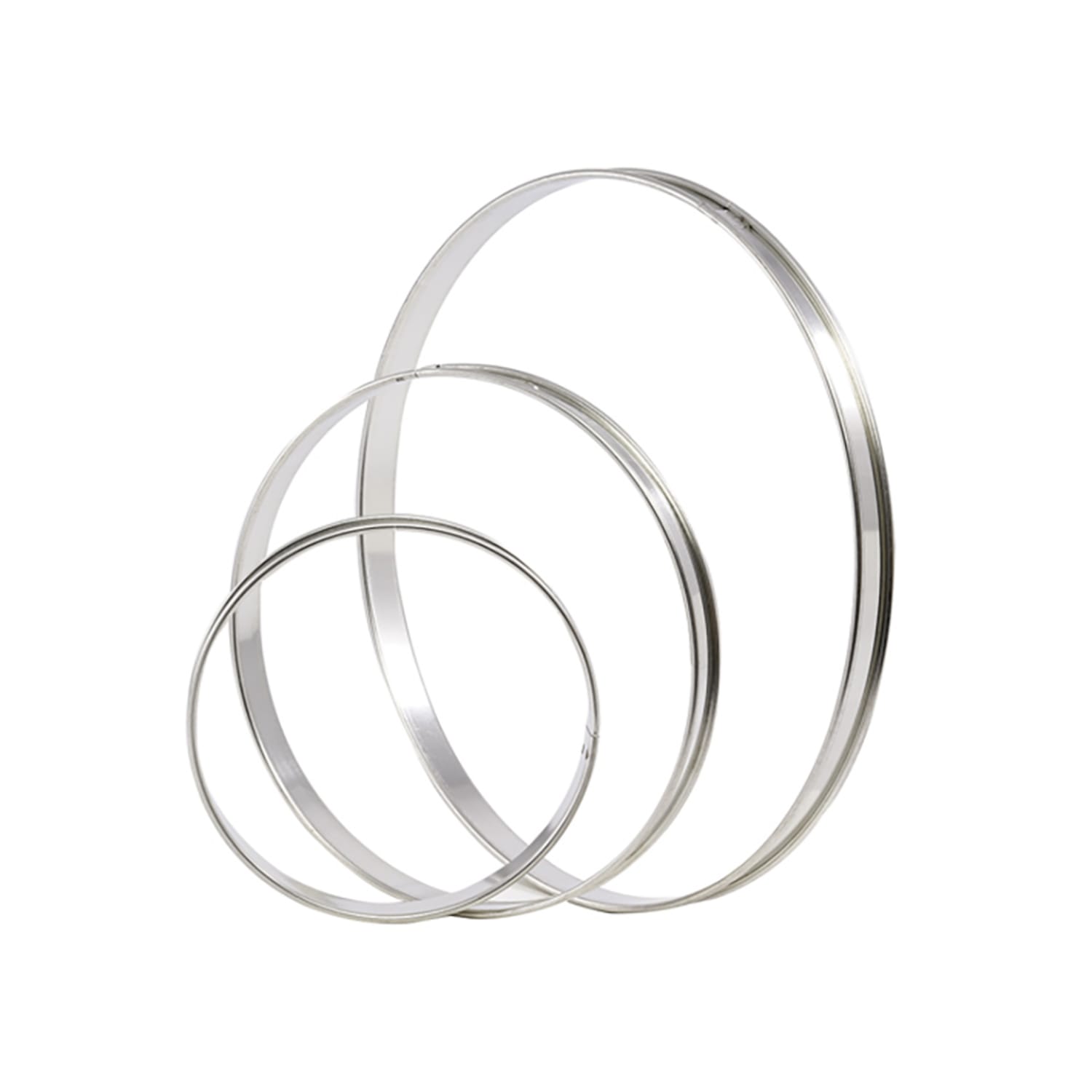 Matfer Bourgeat 371704 3" Round Tart Ring - Stainless Steel, Pack of 6