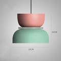 Lampe suspendue nordique moderne créative couleur macaron, design de grange du milieu du siècle, luminaire suspendu avec abat-jour en aluminium, lustre industriel vintage pour chambre à coucher,