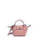 Mini Le Pliage Cuir Leather Top Handle Bag