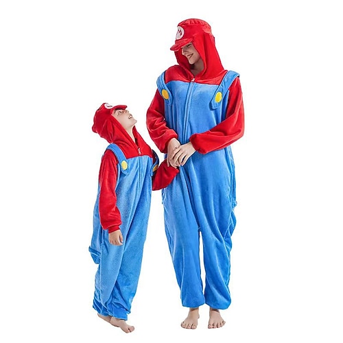 Karneval Tiermotiv Cartoon Gruppenkostüm Nachtwäsche Onesie Schlafanzug Karnevalskostüm Tier Clown Pyjamas-Einteiler Kigurumi-Pyjamas Niedlich Für Kinder Erwachsene Männer und Frauen Jungen und Image