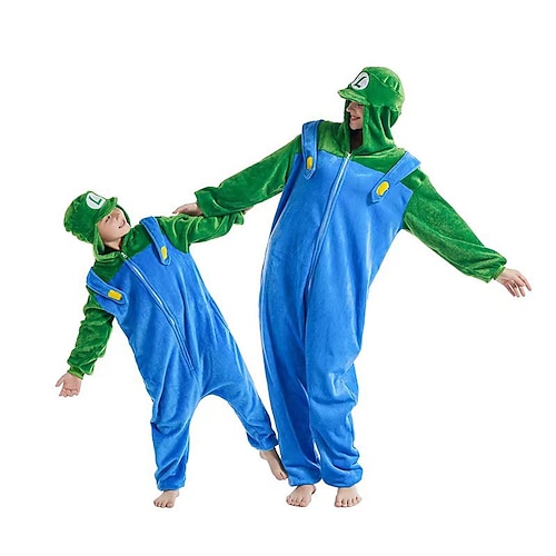 Karneval Tiermotiv Cartoon Gruppenkostüm Nachtwäsche Onesie Schlafanzug Karnevalskostüm Tier Clown Pyjamas-Einteiler Kigurumi-Pyjamas Niedlich Für Kinder Erwachsene Männer und Frauen Jungen und Image