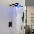 Duscharmaturen einstellen - Handdusche inklusive LED Feste Montierung Moderne Galvanisierung Innen Montage Keramisches Ventil Bath Shower Mixer Taps