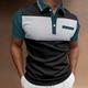 Men's Polo Shirt Golf Shirt Street Casual Classic Short Sleeve Fashion Basic Color Block Button Summer Regular Fit Red Emerald Green Army Green Peacock Blue Polo Shirt