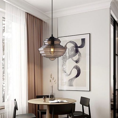 LED-Pendelleuchte, Laternen-Design, moderner großer Metall-Glas-Kronleuchter, Retro-Stil, geeignet für Kronleuchter-Küche, Bartheke, Geschäfte/Cafés, Esszimmer, warmweiß 110–120 V, 220–240 V Image