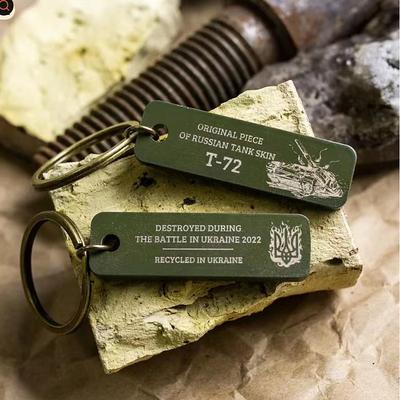 Ukrainian Brutal Military Keychain, Brutal Keychain for Men Military Gifts for Metal Keychain Memory Military Gifts Unique Ukrainian Key Ring Anniversary Gift