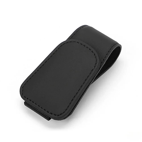 Starfire Auto-Brillenbox, Leder, Sonnenblende, Sonnenbrille, Auto-Clip, Karten-Tickethalter, Brillenständer, Verschluss für Autozubehör