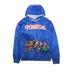 Pullover Hoodie: Blue Solid Tops - Kids Boy's Size Large