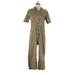 Gap Jumpsuit Collared Short sleeves: Green Print Jumpsuits - Women's Size 4 Petite