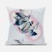 20 x 20 in. Waterflower Broadcloth Indoor & Outdoor Zippered Pillow - Pink Blue & White