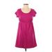 Old Navy Casual Dress - Mini Scoop Neck Short sleeves: Pink Print Dresses - Women's Size X-Small