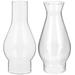 Lamp Shade 2 Pcs Oil Chimney Replacement Clear Cover Kerosene Lampshade Glass