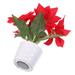 Ornament Light up Poinsettia Flowers Poinsettia Light Garden Xmas Decor Christmas Pot Lights Christmas Flower Red Built-in Battery Cloth