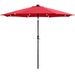 Alden Design 10FT Patio Umbrella with 32 LED Lights 8 Ribs Tilt and Crank for Outdoor Red