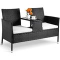 Popular MAMIZO Outdoor Patio Furniture Set Patio Chairs and Table Balcony Furniture Front Porch Furniture Backyard Furniture Rattan Conversation Patio Furniture Wicker Loveseat with