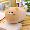 Cute Kitten 16 Plush Toy Stuffed Animal Pet Kitty Soft Anime Cat Plush Pillow for Kids Brown