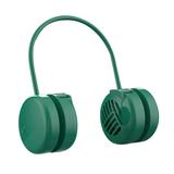 Neck Hanging Neck Fans Portable Lazy Leadless Mini Portable USB Small Fan Charging Outdoor Personal Cooling Fan For Sports Hiking Camping Outdoor (Green)