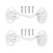 2pcs Cabin Door Hook Stainless Steel Cabin Hook Eye Gate Door Swivel Window Door Hook with Mounting Screws for Gate Barn White 3Inch