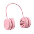 Neck Hanging Neck Fans Portable Lazy Leadless Mini Portable USB Small Fan Charging Outdoor Personal Cooling Fan For Sports Hiking Camping Outdoor (Pink)
