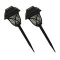 2 Pcs Solar Decorative Lights Solar Stake Lights Solar Tiki Lights Out Door Solar Powered Stake Light