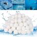Pool Filter Balls Scheam 3.08 lbs Filter Balls for Sand Filter Reusable Eco-Friendly Fiber Ball for Pond/Swimming Pool/Fish Tank Sand Filters (Equals 100lbs Pool Filter Sand)White