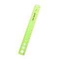 Beppter Colorful Clear Rulers Plastic Rulers - 12 Inch 1 Pack Assorted Colors School Kids Rulers with Centimeters Millimeters and Inches Plastic Standard Rulers Clear (D)