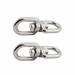 2PCS Stainless Steel Hanging Basket Spinners Swivel Hook Smooth Hanging Plants Pot Wind Chimes Bird Feeder (6mm-304)