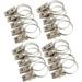 20pcs Stainless Steel Rustproof Drapery Curtain Rings with Clips Curtain Rod Clips