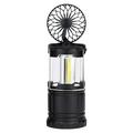 Solar Camping Lantern with Fan Emergency Flashlight Charging for Phone USB Rechargeable Portable LED Lanterns Camping Fans for Tents Power Outage Hurricanes Camping Gear Summer Saving Clearance