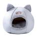 Cat Bed Semi-enclosed House Small Dog Pets Cozy Cave Comfortable for Home (M)