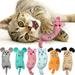 Eles Teeth Grinding Catnip Toys Interactive Plush Cat Toy Mouse Shape Chewing Claws Thumb Bite Cat Mint For Cats Funny Little Pillow