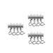 3pcs 4 Strand Slide Lock Clasps Multi Strand Magnetic Lock Clasps Necklace Bracelet Tube Clasps for Jewelry Making Silver