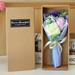 LINMOUA Meaningful Carnation Bunch for Forever Mom Mother s Day Gift 3 Roses Soap Flower Carnation Bunch Gift Box