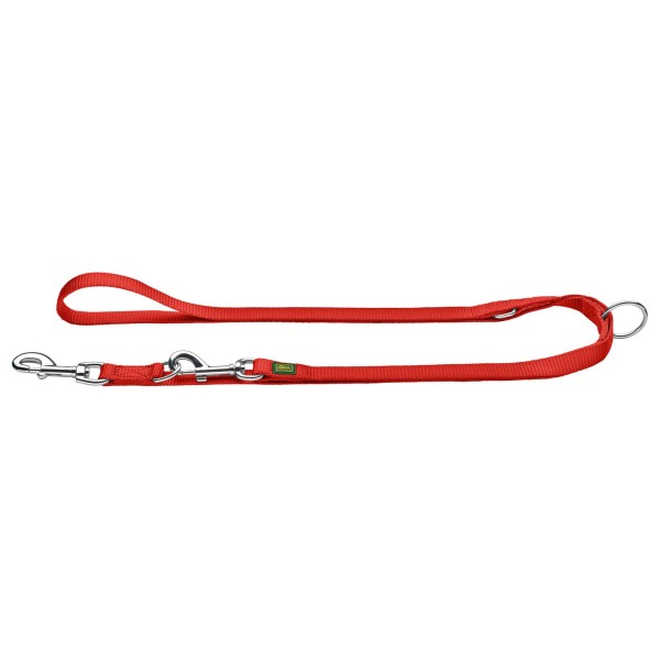 Hunter - Verstellbare Führleine Nylon - Hundeleine Gr Länge max. 200 cm - Breite 2,5 cm rot