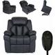 Electric Riser Recliner Chairs for the Elderly - Black Pu - Black