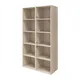 GoodHome Atomia Matt Oak Effect Freestanding 8 Shelf Rectangular Bookcase, (H)1875mm (W)1000mm