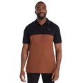 Men's Big & Tall Johnny Bigg Ralph Colorblock Polo by Johnny Bigg in Toffee (Size XL)