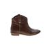 MICHAEL Michael Kors Ankle Boots: Brown Solid Shoes - Women's Size 7 1/2 - Almond Toe