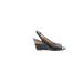 Nine West Wedges: Black Solid Shoes - Women's Size 9 1/2 - Open Toe